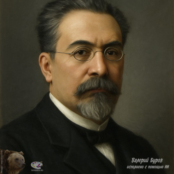 Буров Валерий Александрович. Портрет Бенуа Альберта Николаевича. Цифровая живопись. 2018. Авторское собрание.