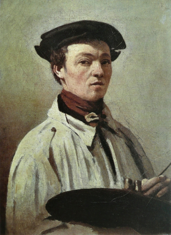 Жан-Батист Камиль Коро. Автопортрет. Холст, масло. 33х25. 1835. Галерея Уффици.