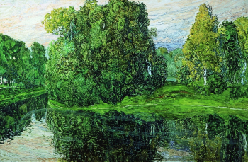 Головин Александр Яковлевич. На островах. Холст, темпера. 89,5х133,5. 1913. Костромской государственный историко-архитектурный и художественный музей-заповедник.
