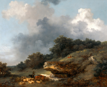 Жан-Оноре Фрагонар. У корыта (Поилка). Холст, масло. 51х63. 1763-1765. Музей изобразительных искусств Лиона.