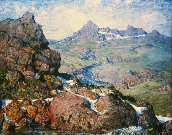 Никулин Андрей Осипович. Голубой Алтай (Алтайские белки). Холст, масло. 87х109. 1910. Государственный художественный музей Алтайского края.