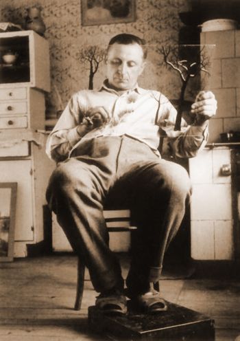 Иван Генералич (Ivan Generalić). 1958. Неизвестный фотограф.