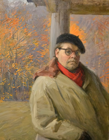 Цыплаков Виктор Григорьевич. Автопортрет. Холст, масло. 100х79. 1975. Государственный музей изобразительных искусств Республики Татарстан.