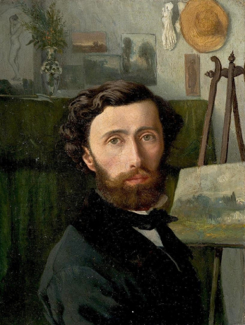 Попов Андрей Андреевич. Автопортрет. Холст, масло. Около 1864 года. Государственный Эрмитаж.