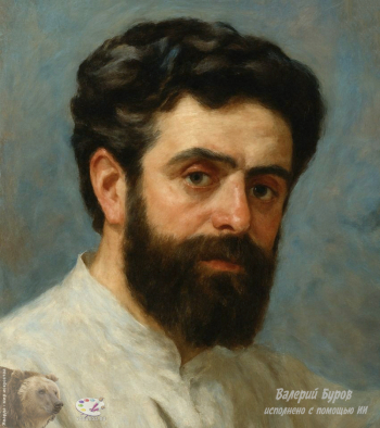 Буров Валерий Александрович. Портрет Тоидзе Моисея (Мосе) Ивановича. Цифровая живопись. 2019. Авторское собрание.