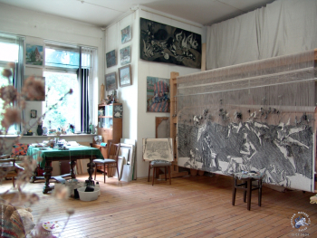 Мастерская художницы. 2004. Фотограф Марина Роз.