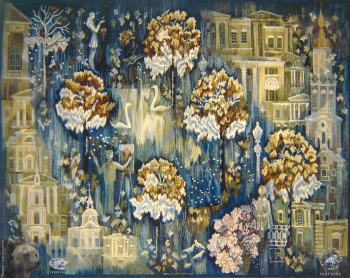 Шмакова Алла Алексеевна. Чистые пруды. Гобелен. Авторское собрание.