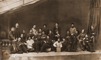 Группа учеников `Училища живописи, ваяния и зодчества`. 1887-1880. Неизвестный фотограф.