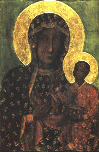 Евангелист Лука (по преданиям). Ченстоховская икона Божией Матери, первообраз. Доска, восковая темпера (энкаустика). 6-9 век. Монастырь Ясная Гора.