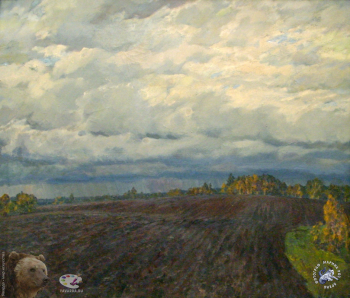 Борисов Альберт Иванович. Поле. Холст, масло. 76х100. 1985. Авторское собрание.