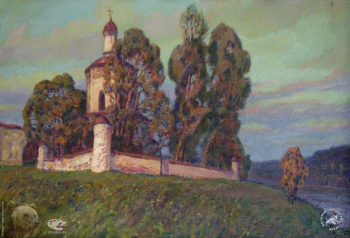 Борисов Альберт Иванович. Васильевское. Холст, масло. 57х87. 1991. Авторское собрание.