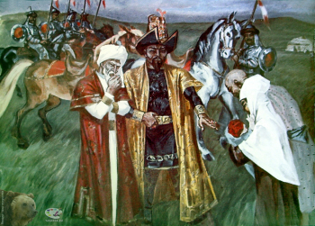 Борисов Альберт Иванович. Богач и бедняк. Холст, масло. 90х120. 1982. Авторское собрание.