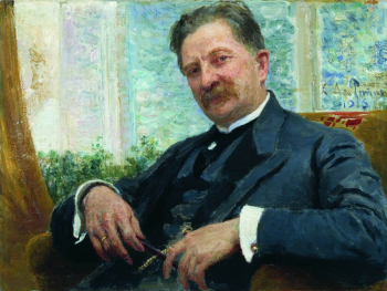 Репин Илья Ефимович. Портрет Венгерова. Холст, масло. 65х86. 1916. Кыргызский национальный музей изобразительных искусств имени Гапара Айтиева.