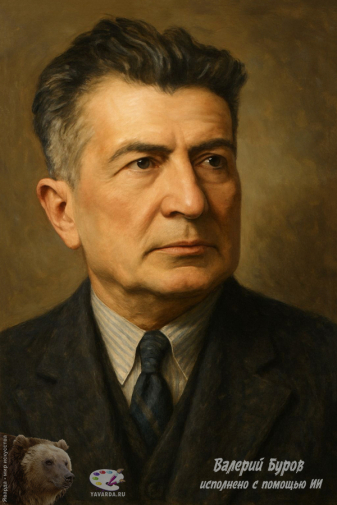 Буров Валерий Александрович. Портрет Карахана Николая Георгиевича. Цифровая живопись. 2020. Авторское собрание.