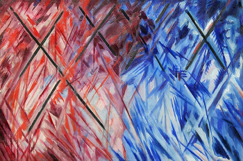 Ларионов Михаил Фёдорович. Лучистые линии. Холст, масло. 52,5х78,5. 1912. Башкирский государственный художественный музей имени М.В.Нестерова.