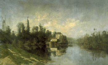 Поль Эммануэль Перайр. Мельница в Андели. Холст, масло. 150х250. 1879. Художественный музей Бордо