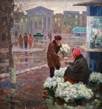 Аккизов Якуб Алиевич. 8 Марта. Холст, масло. 94х84. 1965. Кабардино-Балкарский музей изобразительных искусств имени А.Л.Ткаченко.