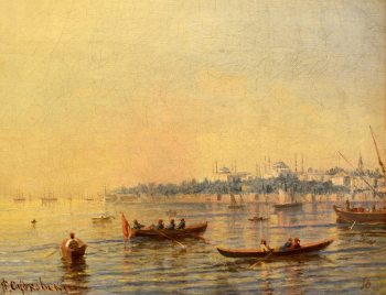 Судковский Руфин Гаврилович. Босфор. Холст, масло. 1876. Екатеринбургский музей изобразительных искусств.