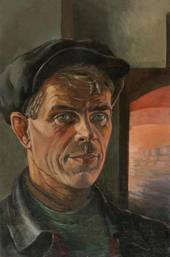 Барщ Александр Осипович (Евсеевич). Портрет мужчины. Холст, масло. 60х40. 1930-е. Волгоградский музей изобразительных искусств имени И.И.Машкова.