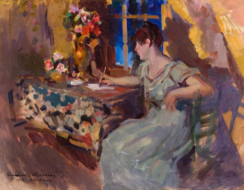 Коровин Константин Алексеевич. Зимние сумерки. Холст, масло. 66х88. 1916. Калужский музей изобразительных искусств.