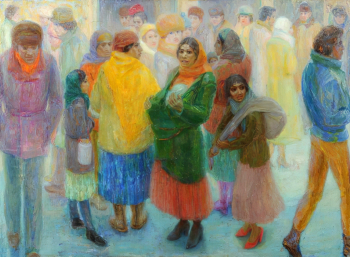 Романова (Сапожникова) Любовь Ивановна. Цыгане. Холст, масло. 56х76. 1980-е. Саратовский государственный художественный музей имени А.Н.Радищева.