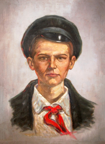 Вормсбехер Александр Карлович. Пионер-герой Павлик Морозов. Холст, масло. 108х79. Азовский районный историко-краеведческий музей.