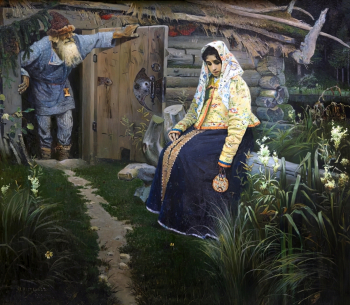 Нестеров Михаил Васильевич. За приворотным зельем. Холст, масло. 125х142. 1888. Саратовский государственный художественный музей имени А.Н.Радищева.