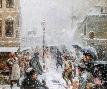 Станислав Войнеко-Томкевич. Вена зимой. Холст, масло. 158х188. 1886. Частное собрание.