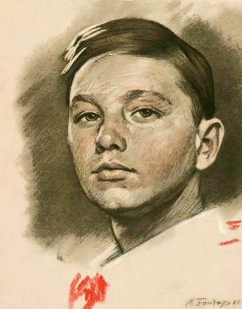 Бондар Сергей Михайлович и Карповский Наум Павлович. Плакат `Ваня Андрианов`. Бумага, офсетная печать. 28х22. 1974. Горнозаводский краеведческий музей имени М.П.Старостина.