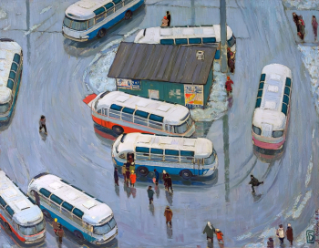 Белоусов Валентин Иванович. Карусель. Холст, масло. 80х102. 1967. Самарский областной художественный музей.