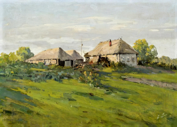 Серёгин Порфирий Иовлевич. Хутор. Холст на картоне, масло. 42,3х58,3. 1909. Рязанский государственный областной художественный музей имени И.П.Пожалостина.