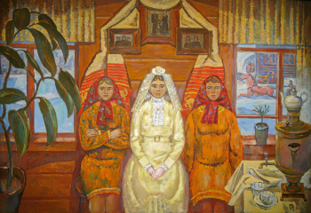 Потапов Яков Иванович. Невеста. Холст, масло. 100х145. 1979. Химкинская картинная галерея имени С.Н.Горшина.