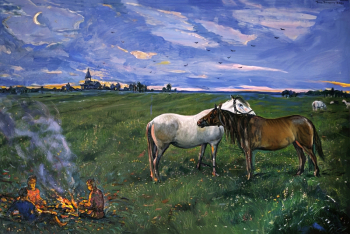 Глазунов Илья Сергеевич. Ночное. Холст, масло. 100х150. 2006. Московская государственная картинная галерея народного художника СССР Ильи Глазунова.