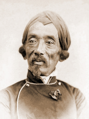 Раден Салех Саджаф Бустаман (Raden Saleh Sjarif Boestaman) в 1872 году. Неизвестный фотограф.