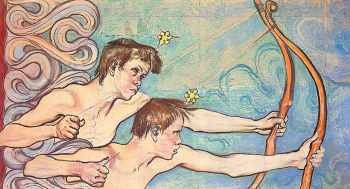 Станислав Выспяньский. Близнецы. Бумага, пастель. 77х142. 1896. Национальный музей в Кракове.