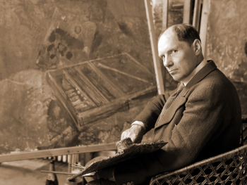 Йоуханнес Свейнссон Кьярваль (Jóhannes Sveinsson Kjarval) в 1934 году. Неизвестный фотограф.