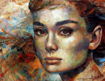 Артур Брагинский. Одри Хёпберн. Холст, акрил. 2014. Частная коллекция.