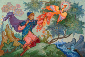Холмов Владимир Петрович. Жар-птица. Холст, масло. 79х119. 1978. Картинная галерея (Балашиха).