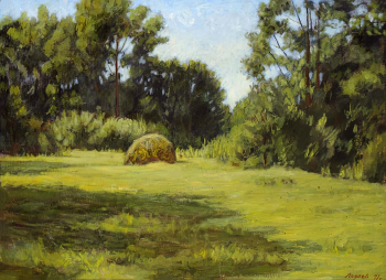 Ледяев Николай Михайлович. Солнечная поляна. Холст, масло. 62х80. 1971. Оренбургский областной музей изобразительных искусств.