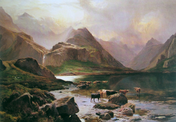 Сидни Ричард Перси. Шотландский пейзаж. Холст, масло. 1874. Частная коллекция.