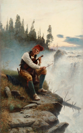 Юхан Тирен. Емтландская легенда. Холст, масло. 120х75,5. 1881. Частная коллекция.