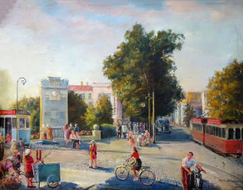 Климентовская Людмила Александровна. Утро Калининграда. Холст, масло. 65х80,2. 1949. Калининградский областной историко-художественный музей.