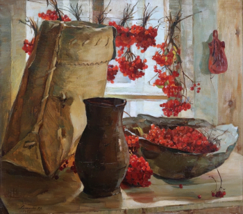 Ламанова Людмила Александровна. Калина. Холст, масло. 72х80. 1977. Томский областной художественный музей.