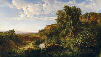 Рамон Марти-и-Альсина. Пейзаж Каталонии. Холст, масло. 101х174. 1860. Музей Прадо.
