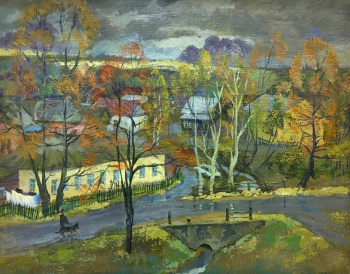 Володченков Виктор Фёдорович. Осень в Можайске. Холст, масло. 47,7х60,5. 1998. Историко-краеведческий музей (Можайск).