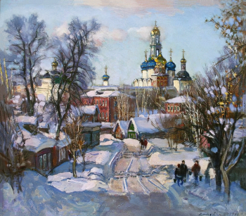Дёмин Леонид Петрович. Сергиев Посад. Холст, масло. 70х80. 1992. Сергиево-Посадский государственный историко-художественный музей-заповедник.