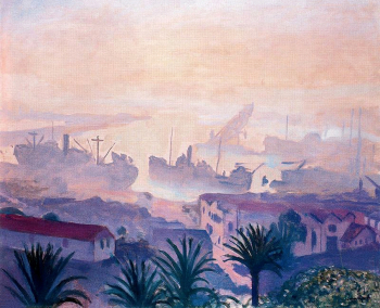 Альбер Марке. Алжирский порт во мгле. Холст, масло. 1943. Музей изящных искусств Бордо.