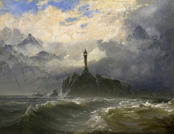 Педер Балке. Морской пейзаж. Холст, масло. 35,4х44,8. 1849. Национальный музей Швеции.