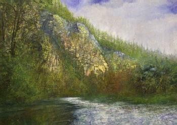 Девлеткильдеев Касим Салиаскарович. Горная река. Холст, масло. 76,5х107. 1931. Национальный музей Республики Башкортостан.