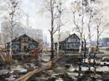 Архипов Валентин Михайлович. Зеленоградская весна. Холст, масло. 69х89. 1973. Музей Зеленограда.